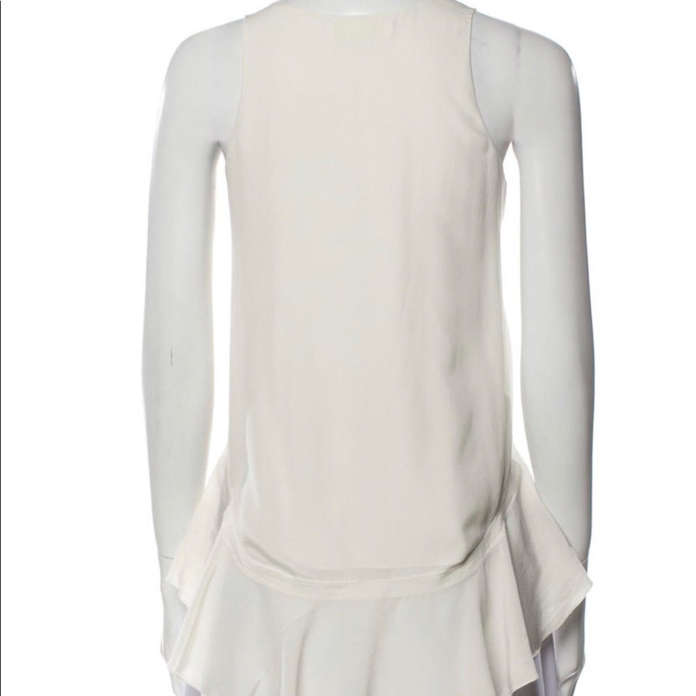 Auth silk Chloe peplum top size FR38 US6 cream - Picture 2 of 4